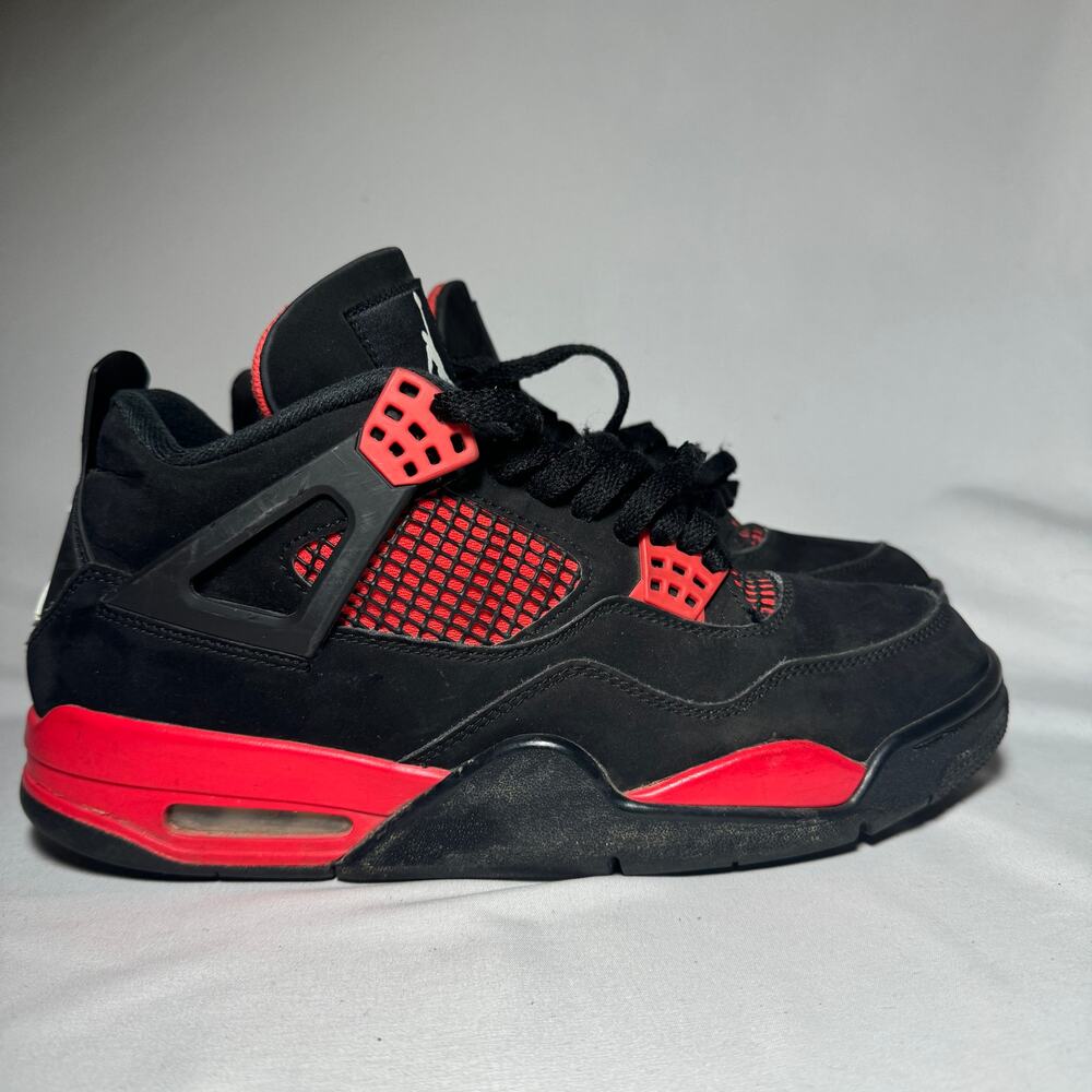 Size 10 - Nike Air Jordan 4 Retro Red Thunder Men's Shoes